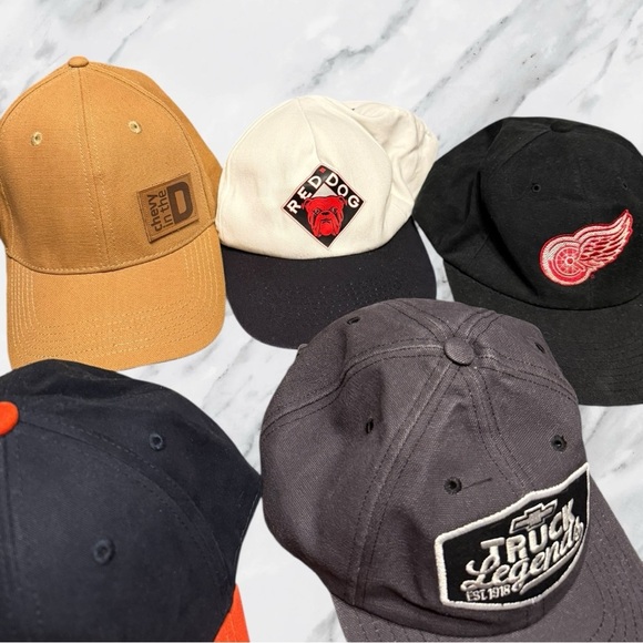 Hat Bundle Snapback Vintage Detroit Chevy Red Wings Lions Michigan Red Beer Nike - Picture 4 of 6